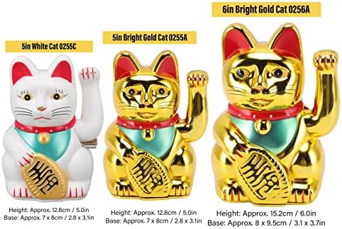 Котка на Късмет, Японски Котка върху Късмета си с Машущей Ръка, Фигурка на Котка на Късмет според фън Шуй, Златна