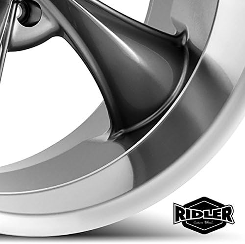 Колелото на Ridler Style 695 695 Сив цвят с обработен выступом (20x10 /5x114,3 мм)