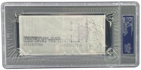 Боб Гибсън Сейнт Луис Кардиналс, Подписано Лично Платежно нареждане № 3452 PSA / ДНК - Бейзболни картички с автограф