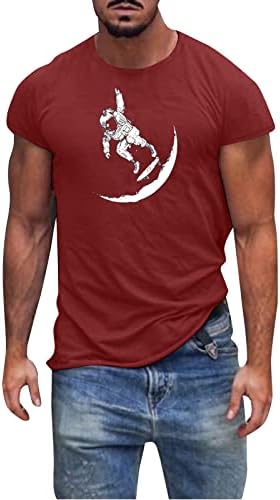 XXBR Мъжка Тениска с къс ръкав Soldier, тениски с забавни принтом астронавти, Лятна Спортна тениска за тренировка
