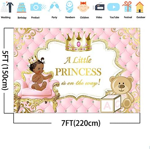 Mocsicka Royal Pincess Фон за душата на детето Розово Злато Малка Royal Принцеса Снимка Bakcground Златна Корона