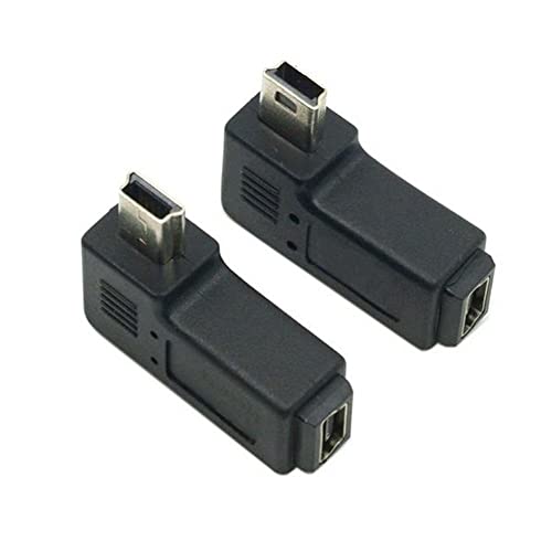 Мини USB 5-Пинов удължителен кабел за свързване на мъже и жени от 90-Градусным Леви и десни Ъглов конектор Mini USB Adapter-Ляво