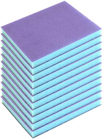 ALREMO HUANGXING - Опесъчаване гъба Гама от шлайфане на блокове за дограмата от алуминий и гъба с висока плътност, Синя 1,2 X 9,8 X 12 см, 10 бр, Крупность: 80 (Размер: Среден размер: 18
