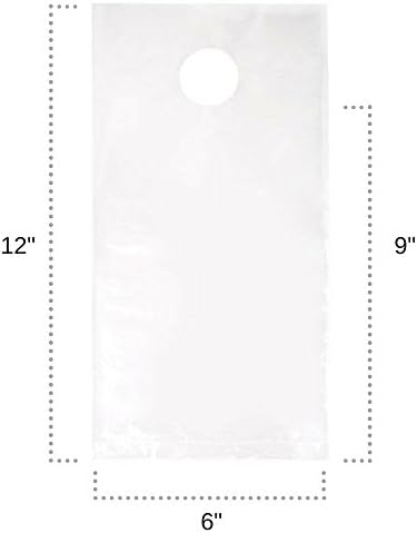 Чанти ClearBags 6 x 9 за окачване на вратата (1000 Торбички) за рекламни Брошури, промоции, Купони | Прозрачни Пластмасови