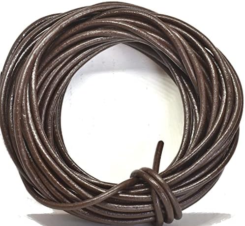 Кръгла кафява кожа въртящ се кабел с диаметър 4 мм, кангал с дължина 10 Метра (32,8 Фута)