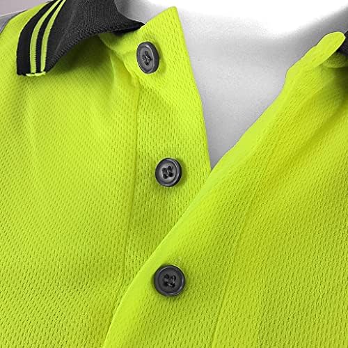 Защитно риза поло JORESTECH със светлоотразителни ивици, отгоре Жълто /основни вар, Дъното на черно, отговаря на ANSI стандарт.