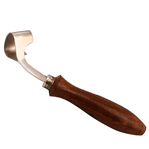 LAJA ВНАСЯ нож за копита, с овална швейцарската дървена дръжка, ветеринарен, за да се грижи за копита