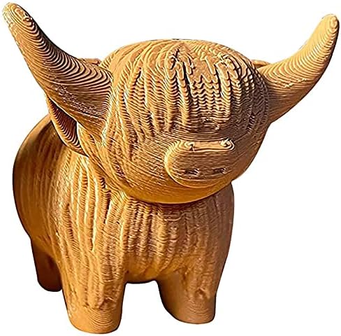 Фигурка на Крава Шусуэн, Декор за Високопланинско Крави, Подарък за Високопланинско Крави, Интериор с Принтом Крави,