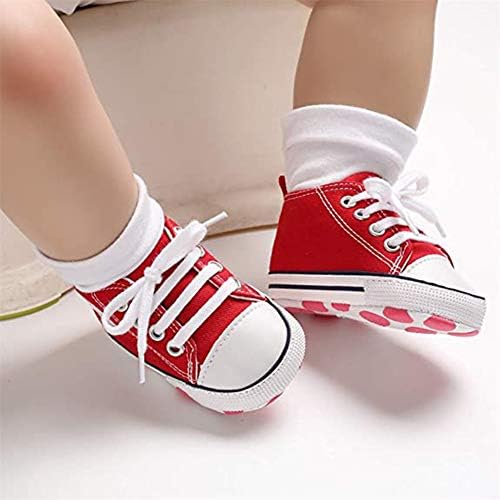 Обувки за малки Момичета и Момчета С леко плъзгане Подметка, Първите Количка За Новородени, Високи Парусиновые