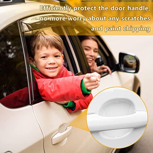 Ouzorp Защита от надраскване на Купата на дръжката на Вратата на Колата, Странични Стикер На Дръжката на вратата, Защита От