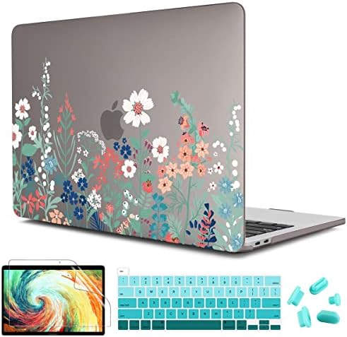 Калъф CISSOOK Wildflower за MacBook Pro 16 Инча, калъф A2141 2019 със сензорен панел Touch ID, Твърд калъф за лаптоп в
