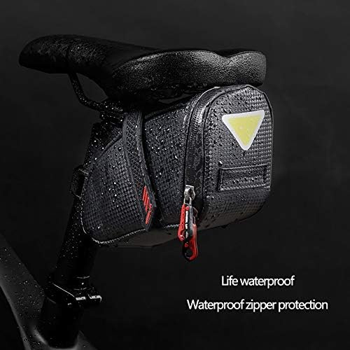 GUANGMING - Чанта за Колоездене седла със Светлоотразителни Ивици, Чанта за Каране на седлото на Танкетке, Чанта За съхранение