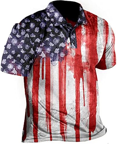 Летни Мъжки Ризи за Патриотични представяне, Ден на Независимостта, Американският Флаг, Класически Мъжки Ризи за Бягане