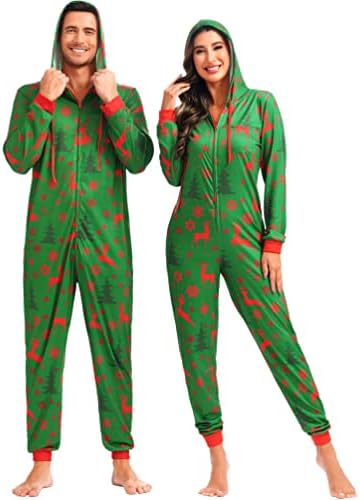 Glabeko/ Коледна Пижама за жени, едни и Същи Семейни Коледни Пижама за Възрастни, Пълнозърнести Коледна Пижама За Двойки