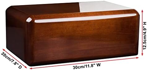 Дървена урна за Кремация възрастни Уникална Мемориал урна за праха на човек или домашно животно (нормална + плака)