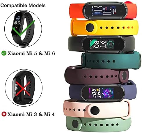 (4/5/8 ОПАКОВКАТА) на Каишка Xiaomi Mi 5 и Mi 6 / Сменяеми въжета Amazfit Band 5 за ремъците за умни часа Mi Band 5 и Mi-6 и Amazfit Band 5, удобни за кожата Меки и гъвкави силиконови въжета за мъж?