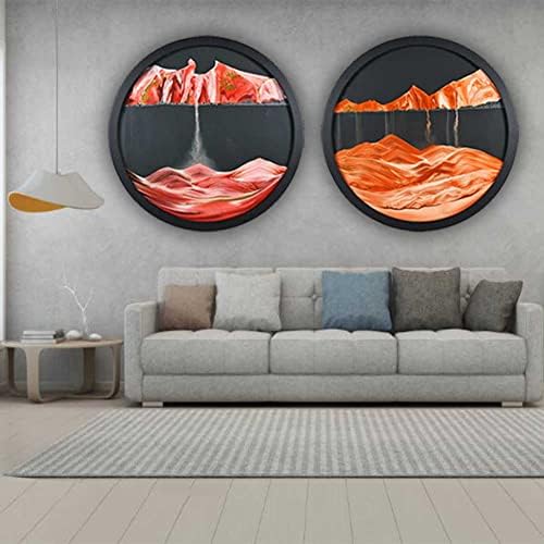 CEFRAX движещ Се Пясък Художествена Картина на Стенно Изкуство, Домашен Офис Декор на 3D Дълбоководно Пясъчен пейзаж в Движение