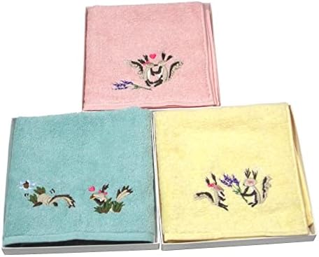Кърпа Imabari Ezo-risu Monogatari Кърпа, Носна Кърпа, Кърпа за ръце 10,6 x 10,0 - Произведено в Япония (Комплект