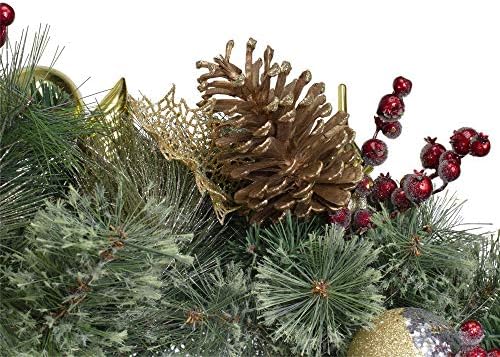 Northlight Изкуствена Коледна Гирлянда от Борови Шишарки и плодове с размери 6 х 1 инч - Неосвещенная