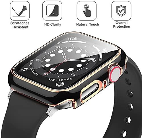 Стъкло MAALYA + калъф за Apple Watch Case 45 мм 41 мм 44 мм 40 мм в два цвята Защитно фолио за екрана iWatch Series