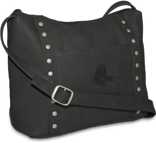 Дамски Потник чанта MLB от Черна кожа с цип