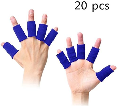CTKcom 10ШТ Еластичен Защитен Ръкав за пръстите, който Поддържа Спортна помощ При Артрит
