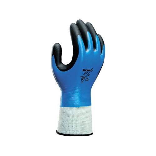 SHOWA 377XL-09 Нитриловое вспененное покритие Нитриловых ръкавици с подплата от полиестер /найлон, X-Large (Опаковка от