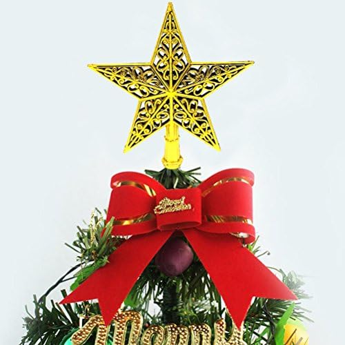 Выдолбленная Коледно Дърво, Сверкающая Звезда, Блестяща Окачен Коледа Коледа в цилиндър, Декорации за Дома (Златен) Домашен