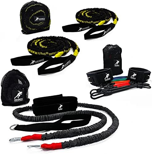 Комплект за тренировка на скорост Kbands Елит Speed - Эспандеры Kbands за краката, реактивен еластичен кабел, въжета Victory - Повиши скоростта и гъвкавостта, с помощта на специ?