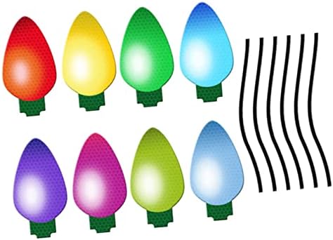 Yardwe 5 Комплекта Стикери във формата на електрически крушки, Сувенири за вашия Гараж, Отразяваща Магнит, монтиран