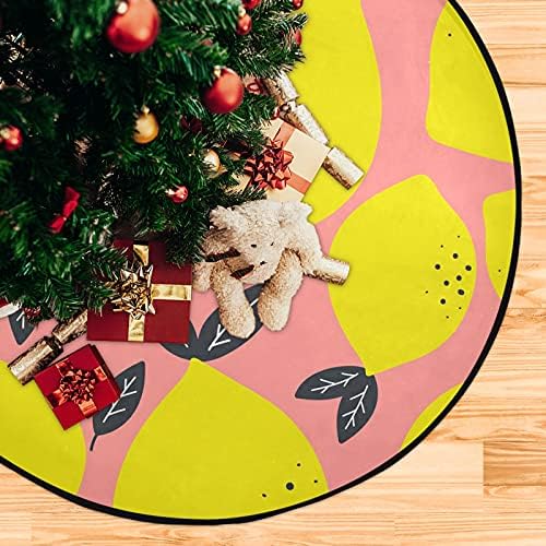 Пресни листа от Лимон Подложка за Коледно Водоустойчив Поставка за коледно дърво Подложка За Тава Килим Под