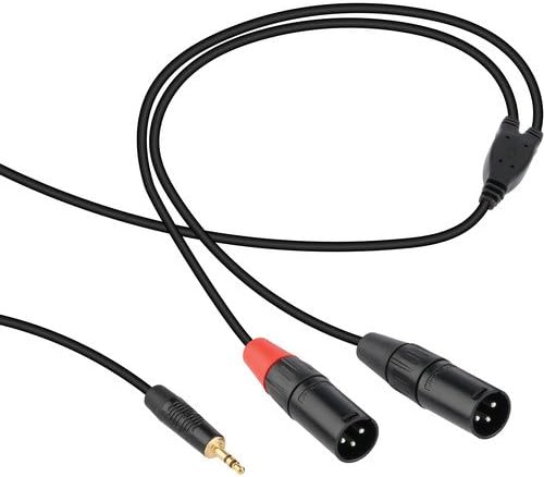 Y-образен кабел Kopul с 1/8 конектори TRS Stereo Mini за 2 штекеров XLR (6')