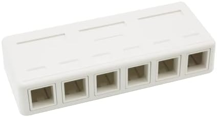 Кутия за повърхностен монтаж NBG LAN с 6 порта, Цвят-бял, 1 опаковка