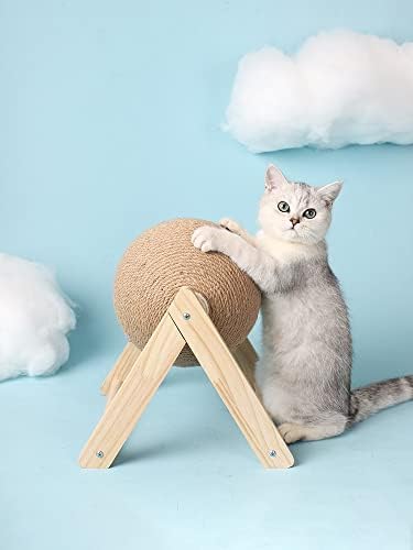 CXDTBH Топка За Царапания Котки Дървена Поставка Мебели за домашни Любимци Сизалевая Въже Топка Играчка Коте