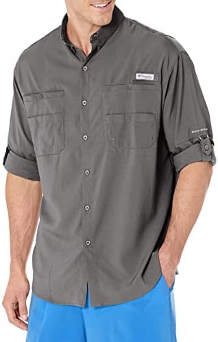 Мъжка риза за риболов Columbia Standard PFG Tamiami II UPF 40 с дълъг ръкав, Urban Grey, Средно