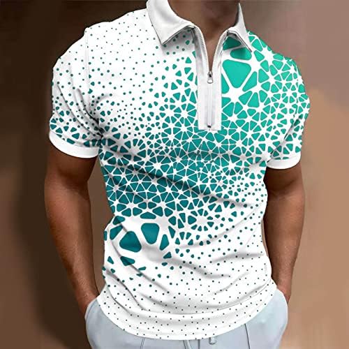 2023 Нов Мъжки Плакат С 3D Дигитален Печат, Празнична Плажна Риза с Ревера на Цип и Къс Ръкав, Тениска Свободно Намаляване