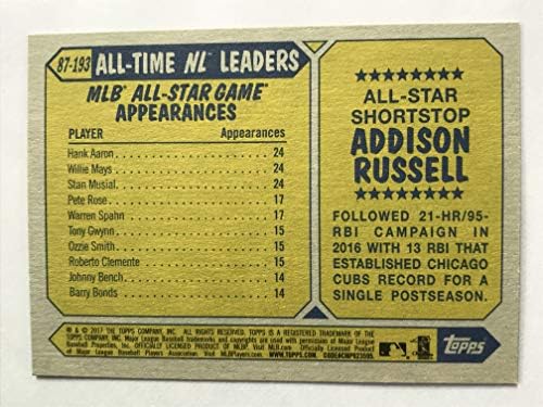 Эддисон Ръсел (Бейзболна картичка) 2017 Topps - Дизайн 1987 г. 87-193
