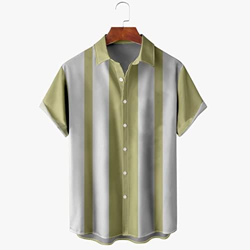 Тропически ризи за мъже, Мъжки Риза с къс ръкав, Отгоре Блуза на Лято, Летни Ежедневни Памучни Плажни Ризи с