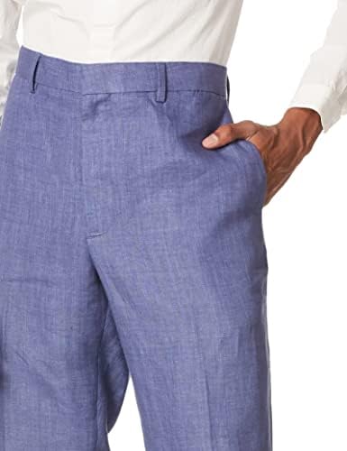 Мъжки панталони с плоска предна част е от лен Cubavera Delave (размер на кръста 30-42 за големи и високи)