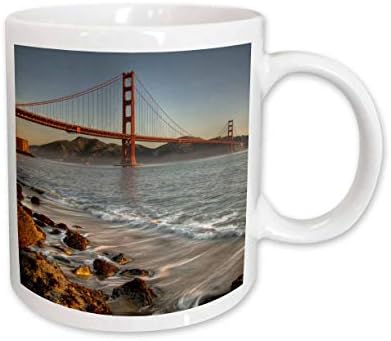 3. Калифорния, Сан Франциско и моста Голдън Гейт-US05 DSV0001-Керамична чаша Дейвид Свилара, 11 грама, бяла