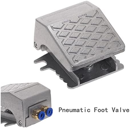 Адаптер за свързване на маркуча Пневматичен Крак Клапан Foot Switch Пружинен Автоматично Нулиране на Сребърен (Цвят: Foot