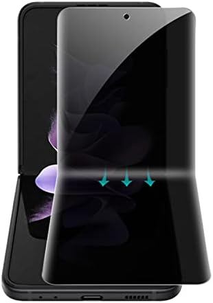 HanWXwish 2 елемента Анти-Подглядывающий Съвместима за Samsung Galaxy Z Flip 4 5G Matte Защита на екрана за Поверителност, 2 елемента Вътрешна Анти-Спайуер Мека Защитно фолио