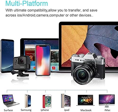 Смарт притурка BoxWave, съвместима с Fujitsu LifeBook U7512 - четец за SD-карти AllReader, четец за карти microSD, SD, Compact