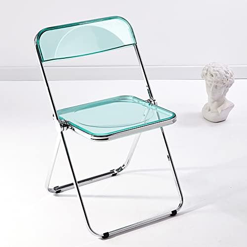 Луксозен Модерен Акрилни сгъваем стол KAIHAOWIN Прозрачни столове-Сгъваем стол Светия Stackable Crystal-Седалка