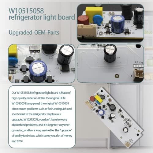 Обновен OEM W10515058 Подмяна на led осветление на хладилника Wpw10515058 Led светлини W10465957 Ap6022534