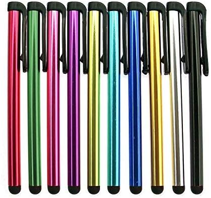 Метална писалка за сензорен екран, Съвместим с Apple iPhone 4 4S 5 5S 5C 6 6 Plus iPad Galaxy Tablet Смартфон, PDA (120 бр. в 10 цвята)