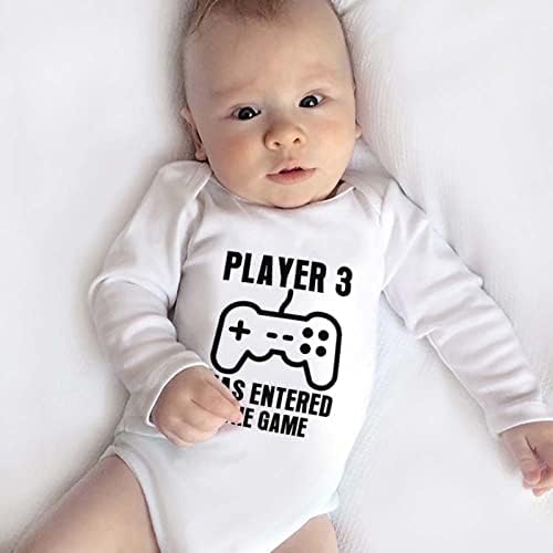 listery Новородени Бебета Момичета Момче на 1 Година Играч 3 е Влязъл В Играта С дълъг ръкав, Комплекти, дрехи за
