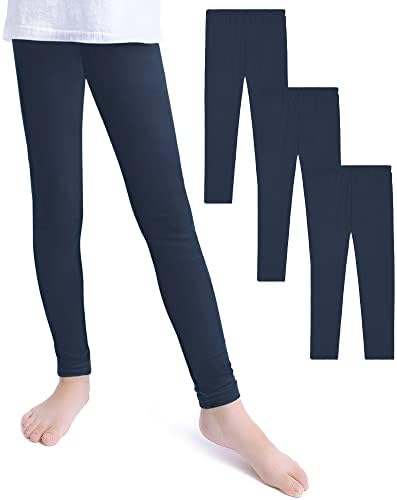KEREDA, 3 комплекта Леггинсов За момичета, Чорапогащи в пълен ръст За Деца, Плетени Панталони, Размер 4-14 години
