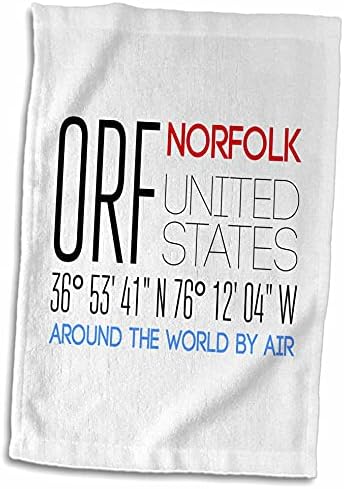 3 Код международно летище Дроуз ORF, Норфолк, Вирджиния, САЩ - Кърпи (twl-347429-1)