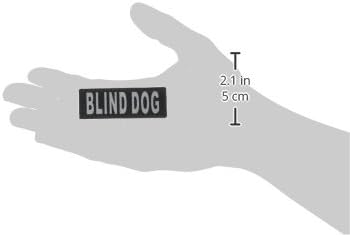 Dogline Ленти за жилетка за слепи кучета – Подвижни ленти за слепи кучета, 2 опаковки със Светлоотразителни с печатни букви
